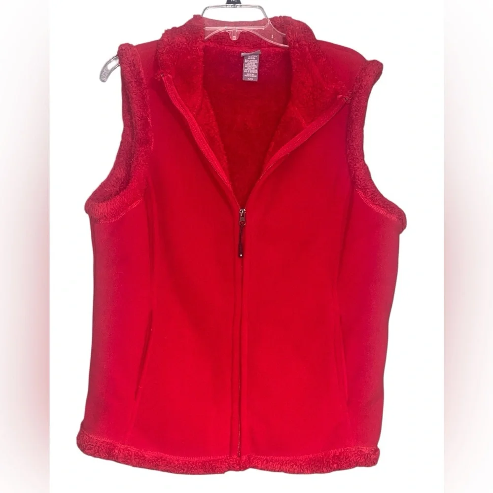 Laura Scott polyester fleece vest with a full zipper closure. Size XL GUC - Picture 1 of 4